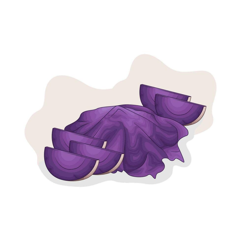 taro Purper zoet aardappel illustratie vector