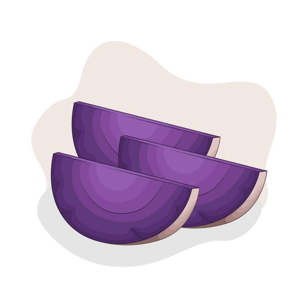 taro Purper zoet aardappel illustratie vector