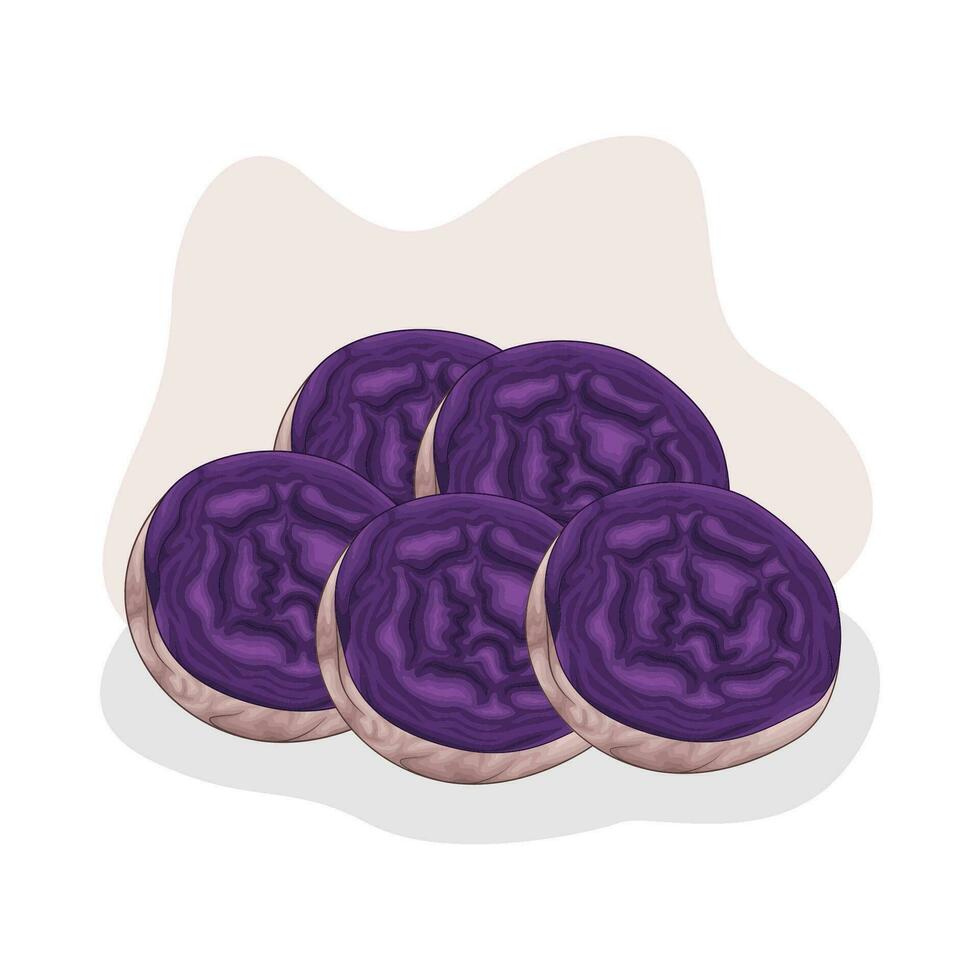 taro Purper zoet aardappel illustratie vector