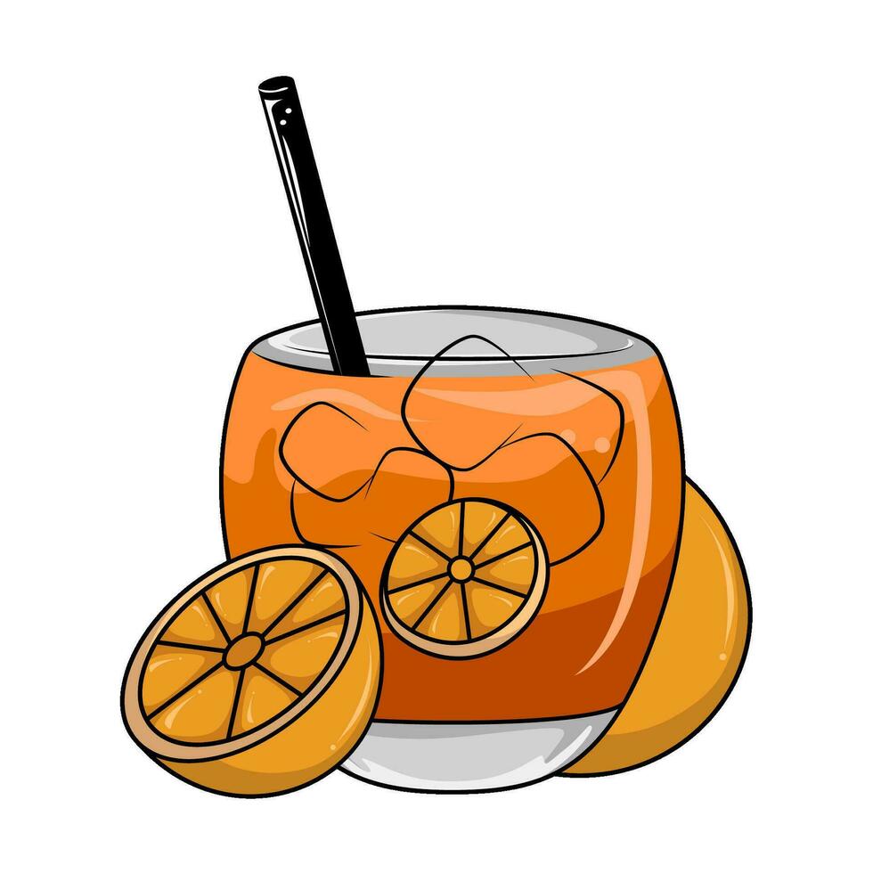 citroen drank illustratie vector