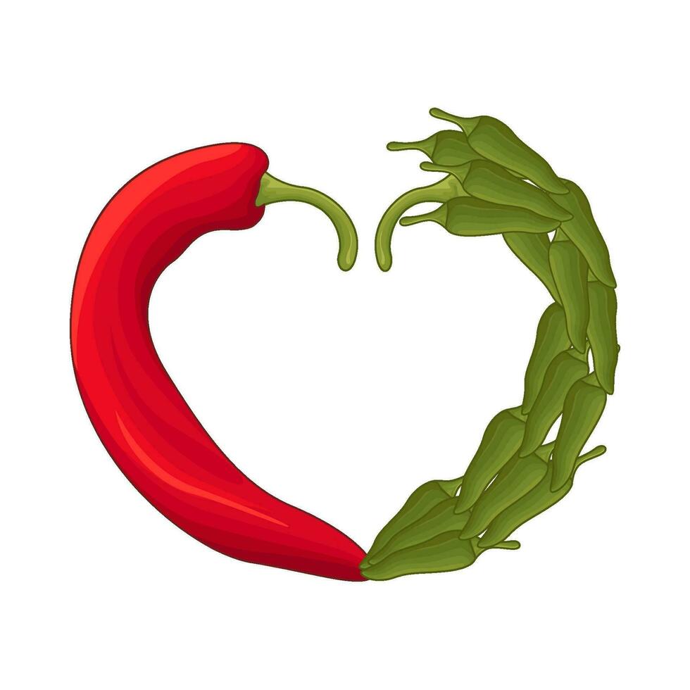 heet Chili liefde illustratie vector