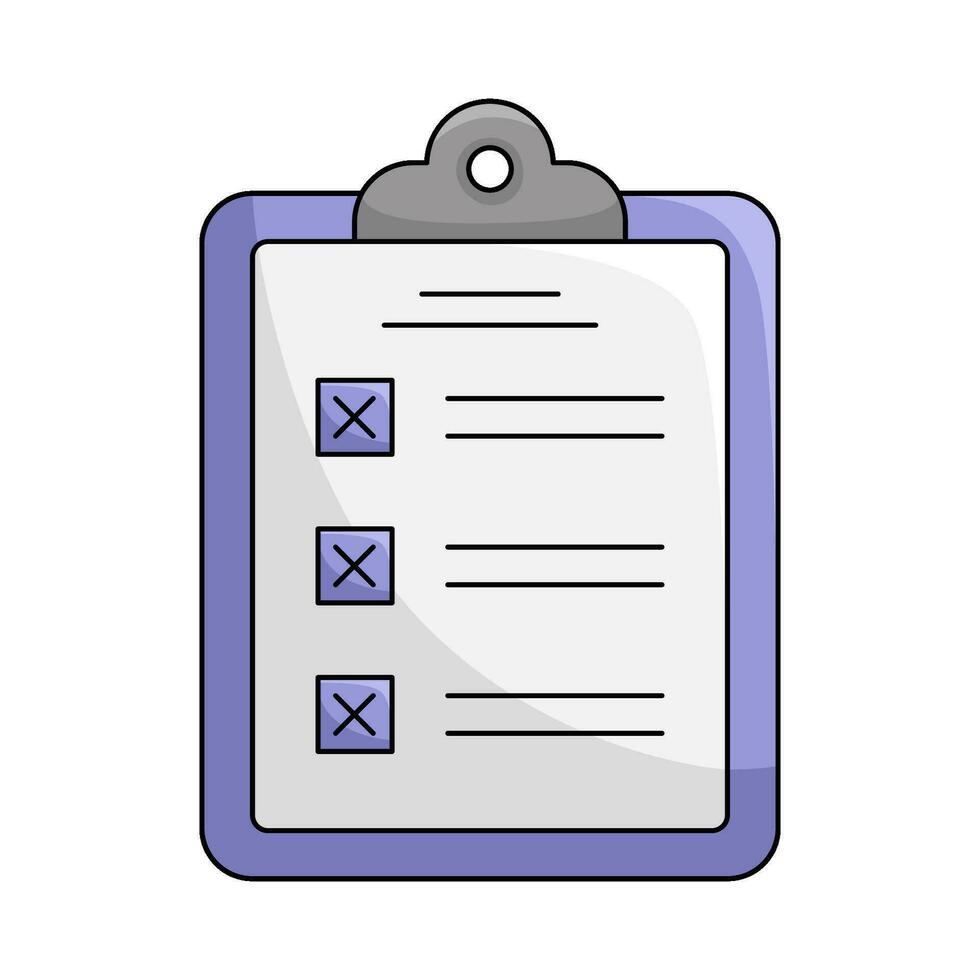 taak lijst in klembord illustratie vector