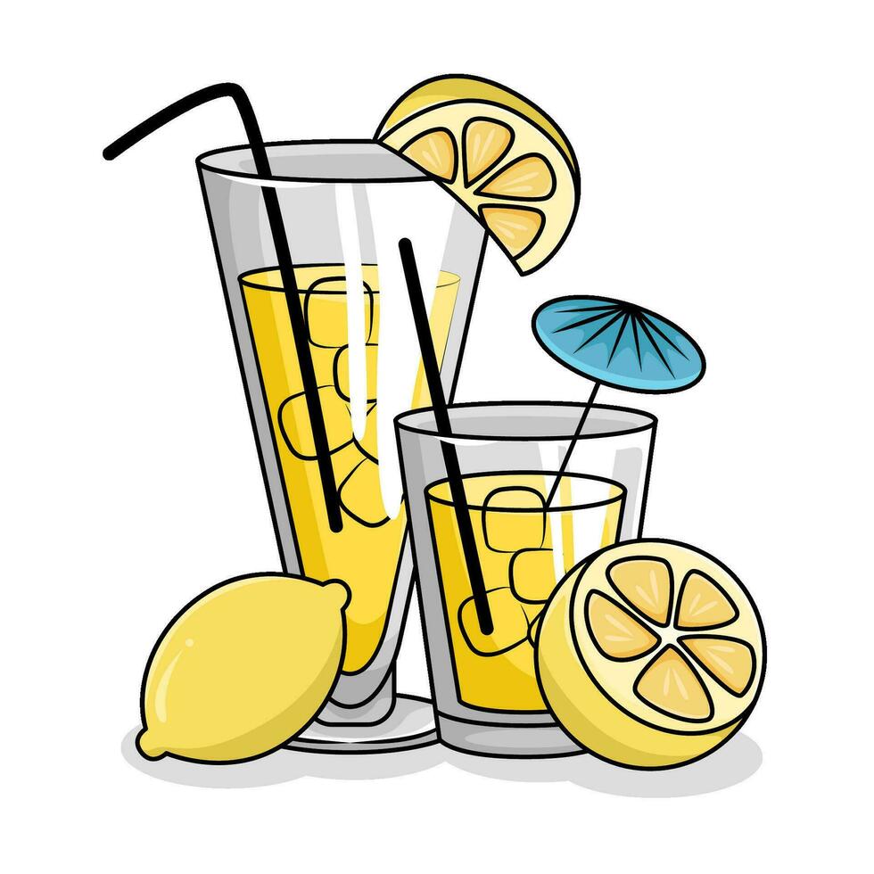 citroen drinken illustratie vector