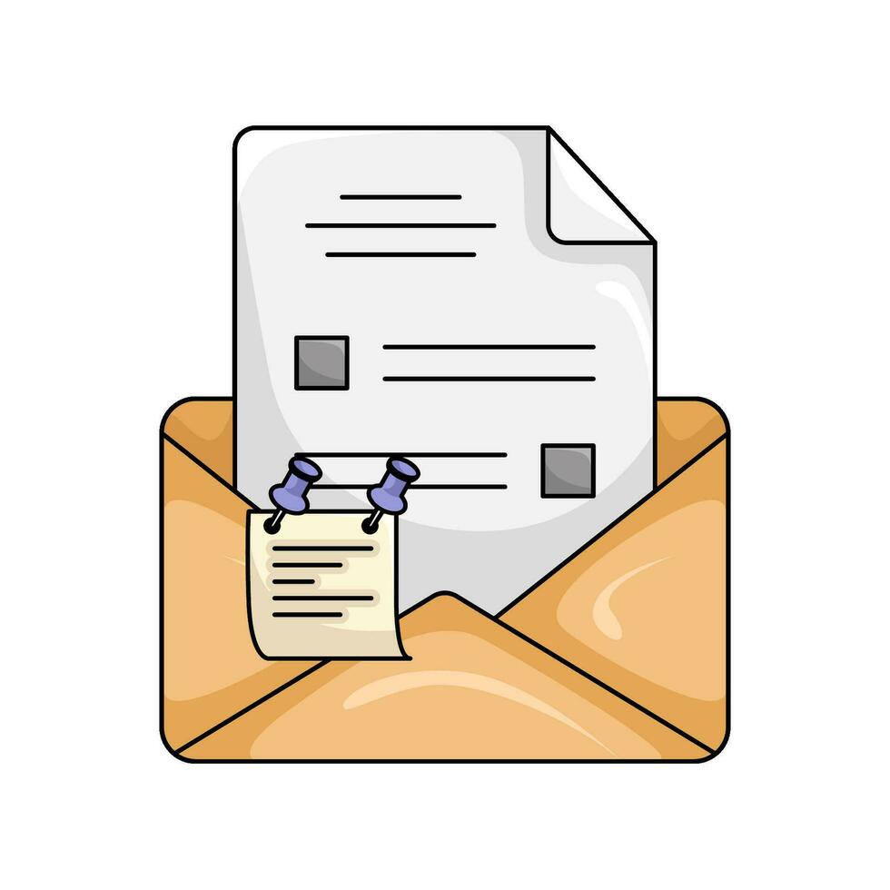 taak lijst in mail illustratie vector