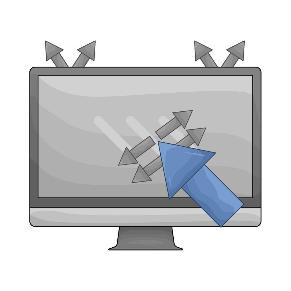 cursor met computer illustratie vector