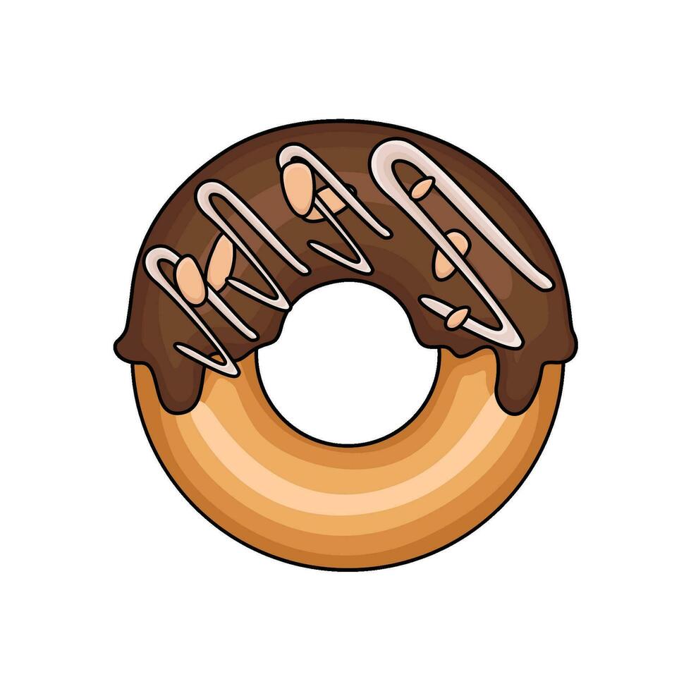 donut chocola illustratie vector