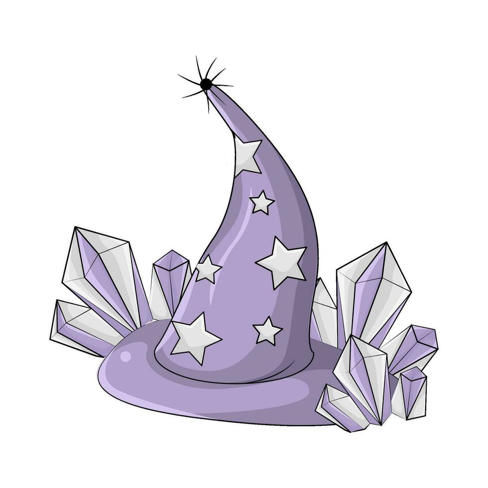 spookachtig hoed met diamant illustratie vector