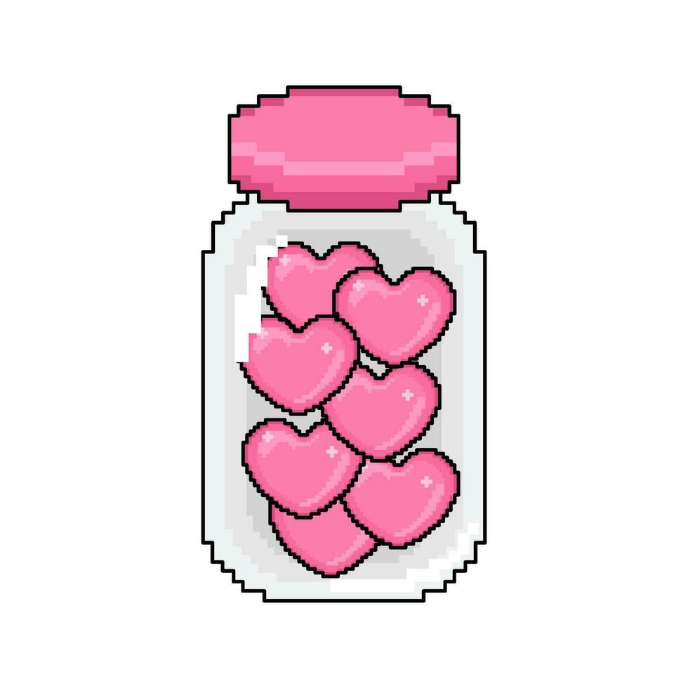 pixel liefde illustratie vector