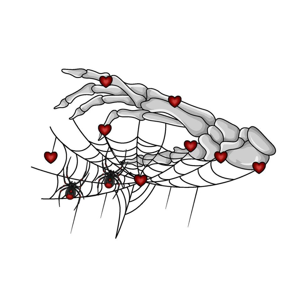 rood spin in spin web met bot illustratie vector