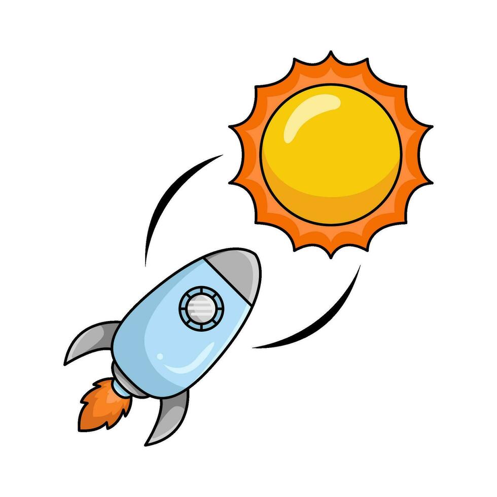 ufo met zon illustratie vector