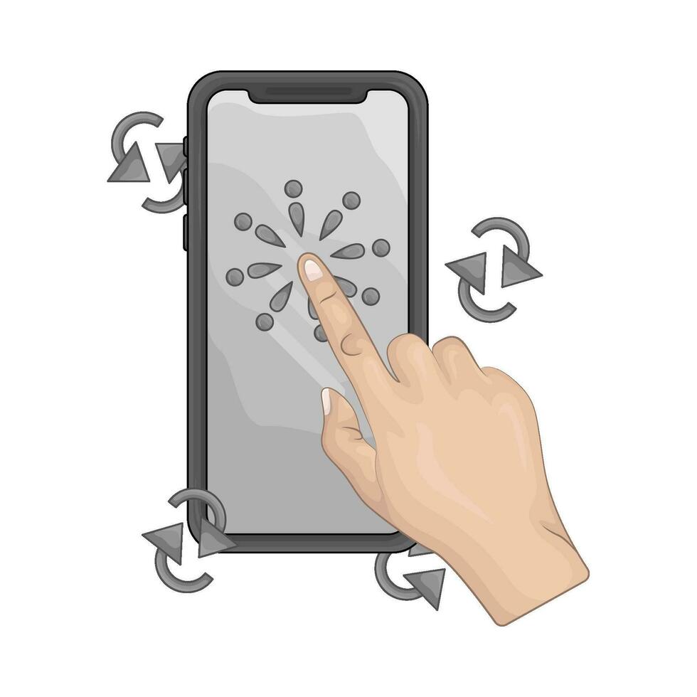 hand- tintje mobiel telefoon illustratie vector