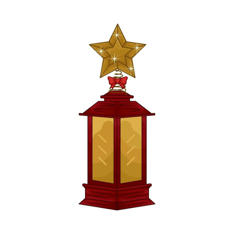 Kerstmis lantaarn lamp illustratie vector