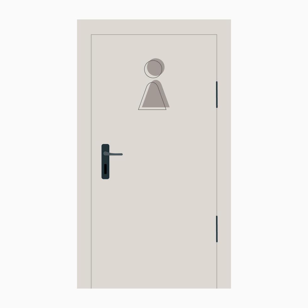 deur met de teken van de vrouwen toilet vector
