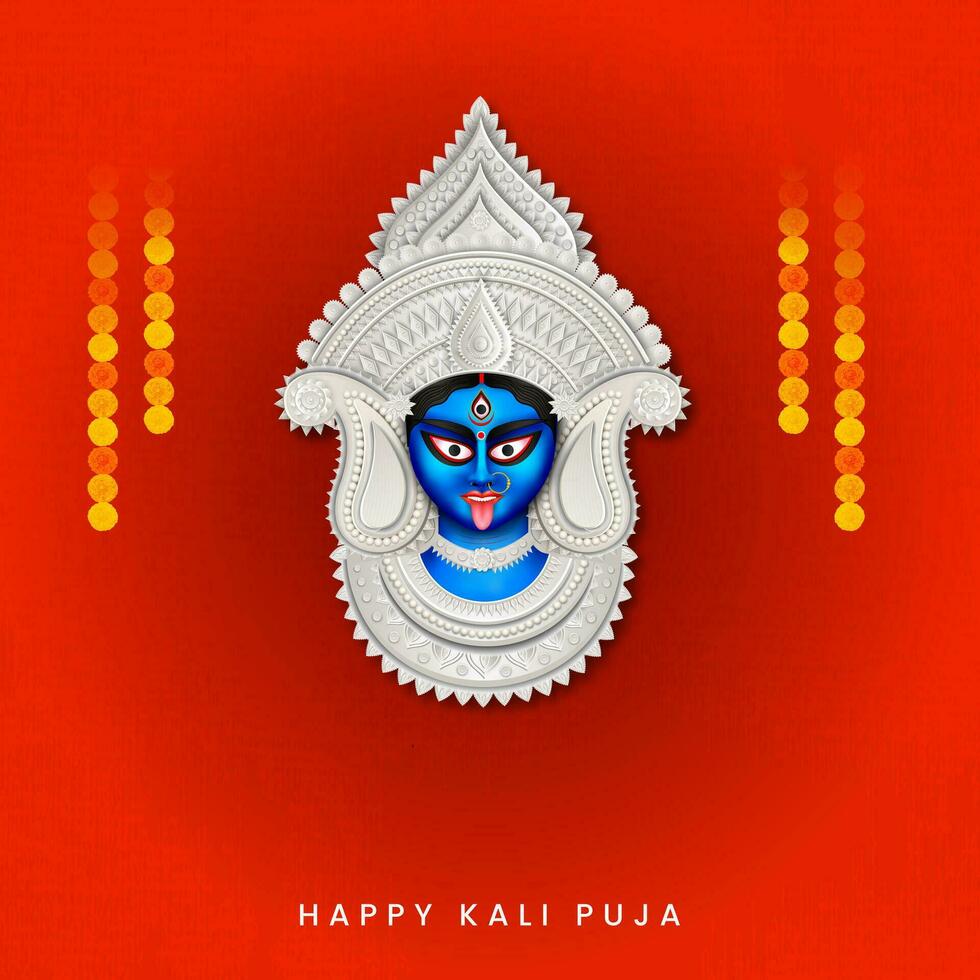 gelukkig kali puja sociaal media post vector