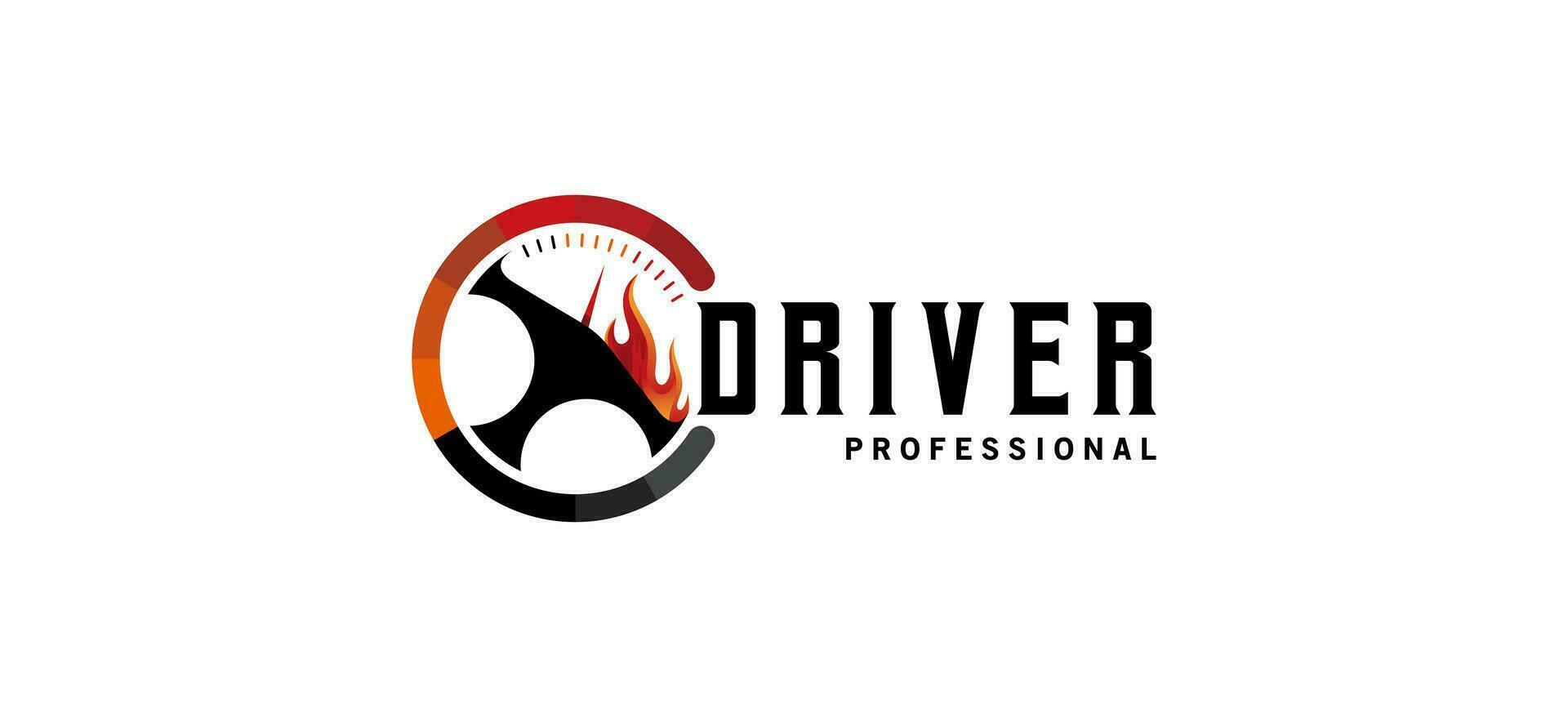 auto bestuurder logo ontwerp met modern abstract tpm snelheid en brand vector