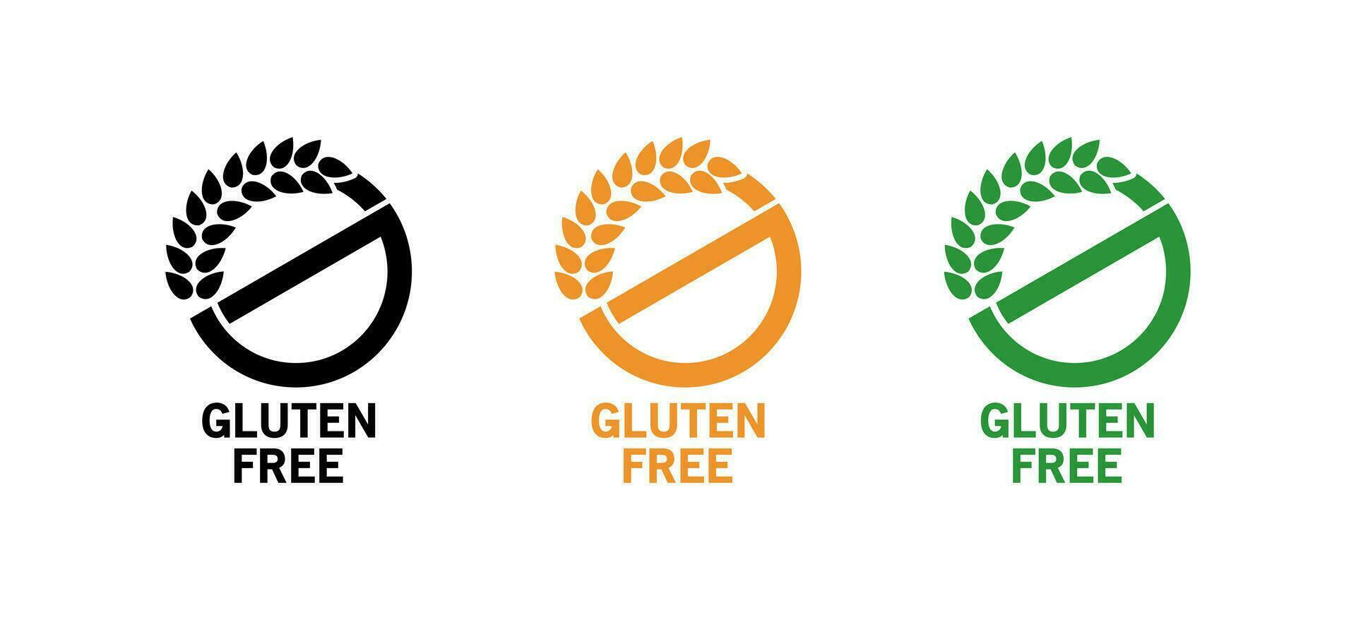 g brief gluten vrij logo ontwerp, gluten vrij etiket teken vector icoon