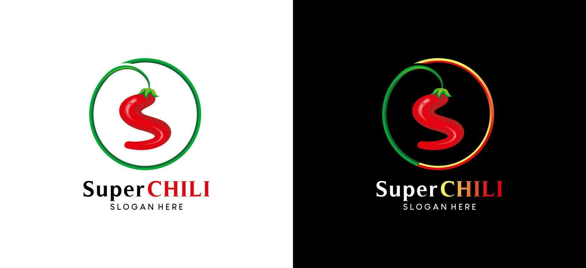 modern rood Chili brief s logo ontwerp vector