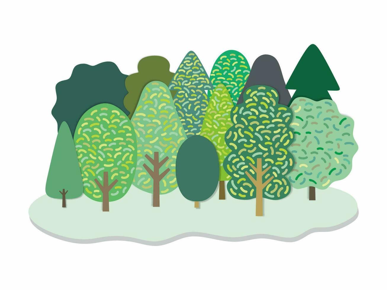 schattig bomen en Woud icoon. grappig illustratie voor bomen en Woud vector