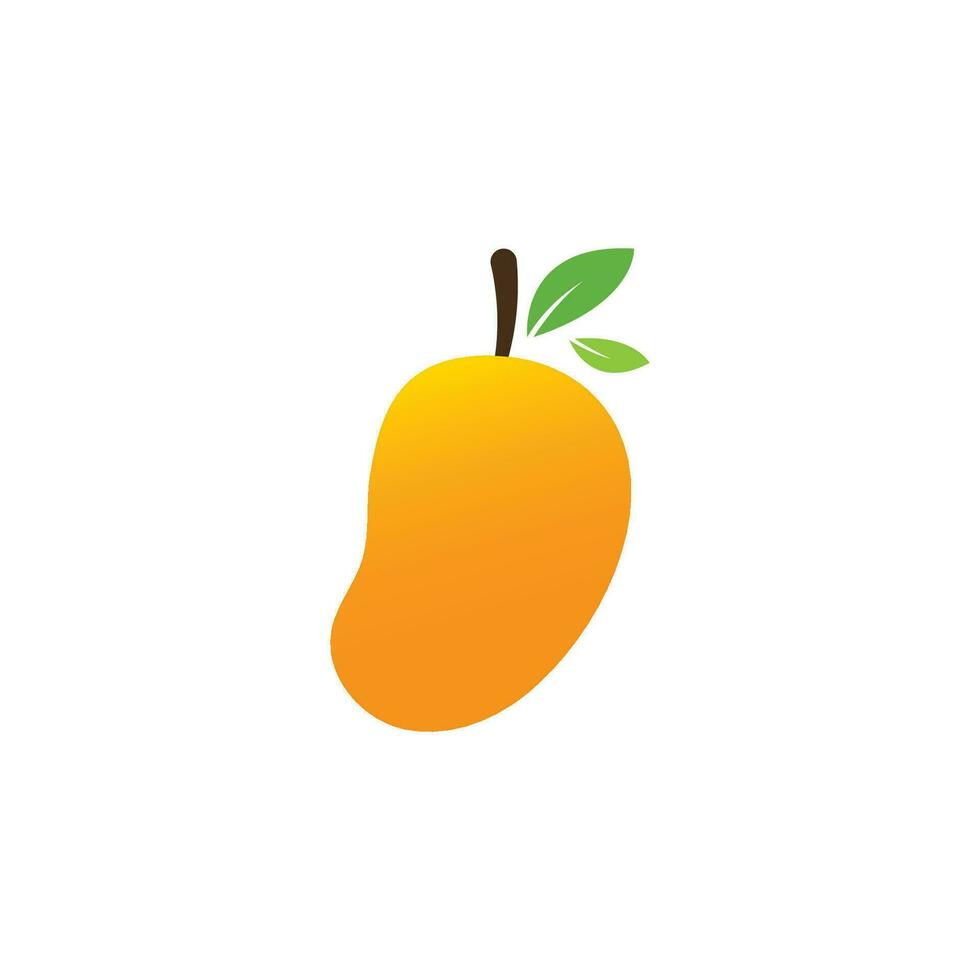 vector mango fruit logo sjabloon. mango icoon in vlak concept.