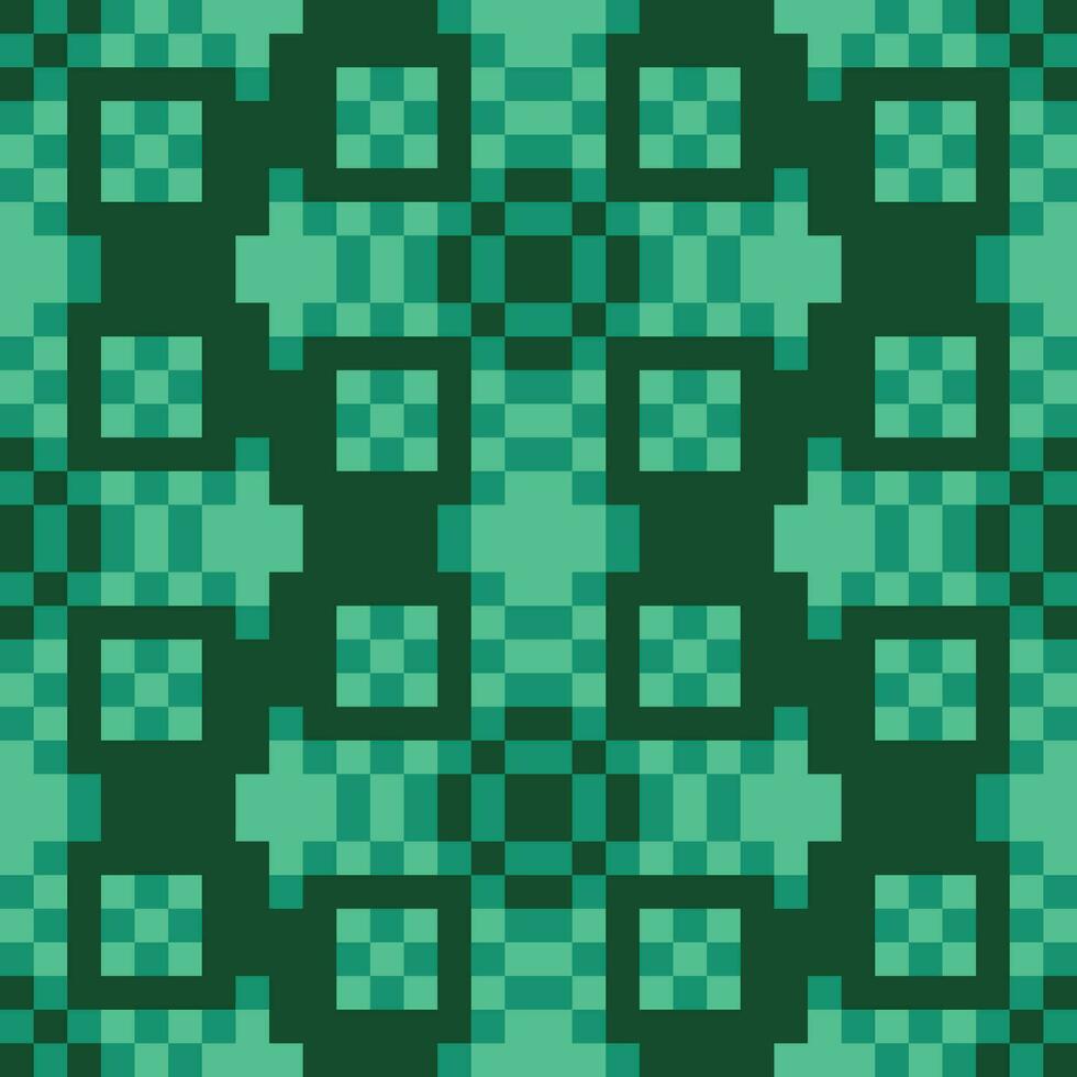 een groen en zwart patroon met pleinen vector