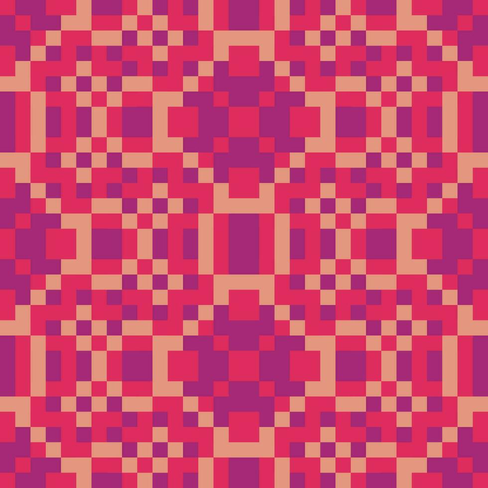 een roze en oranje pixel patroon vector