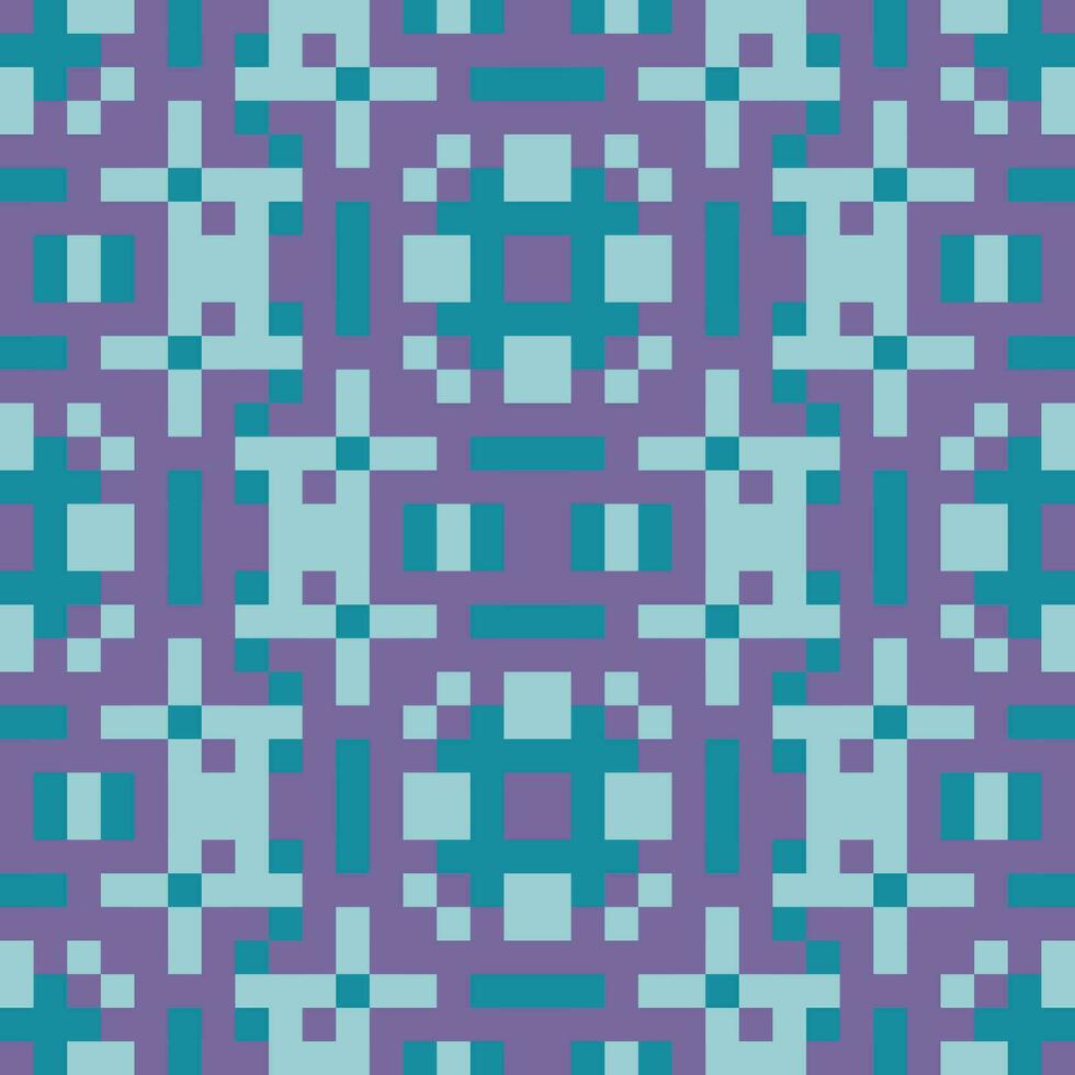 een pixel patroon in Purper en blauw vector