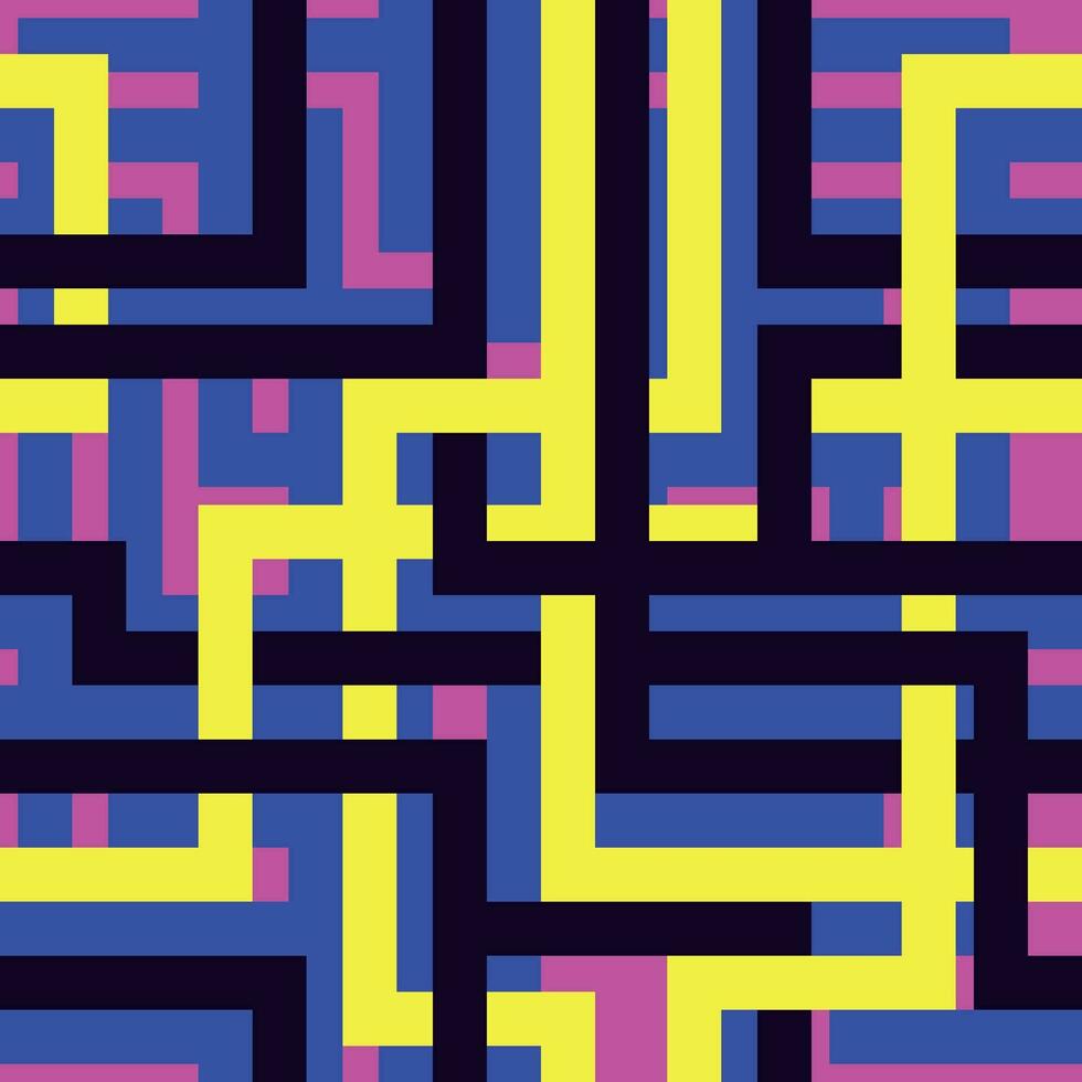 een kleurrijk abstract patroon met pleinen en lijnen vector