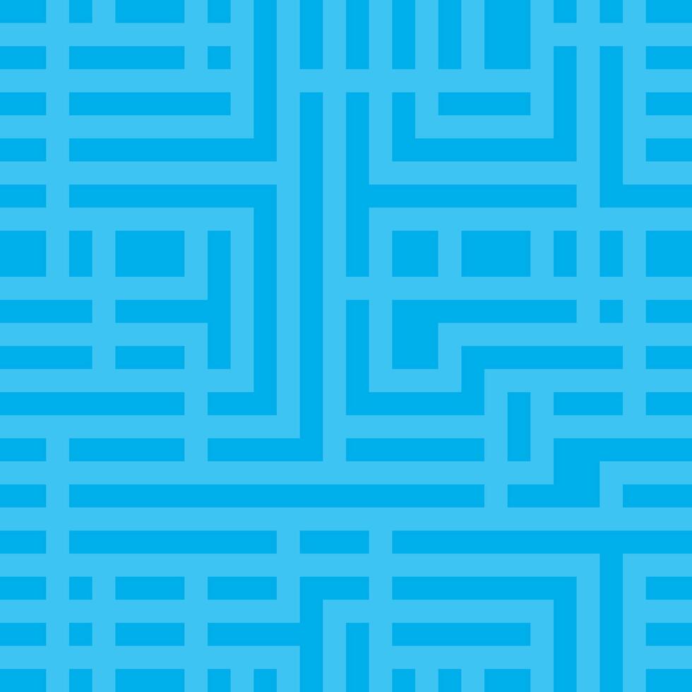 een blauw doolhof patroon met pleinen en lijnen vector