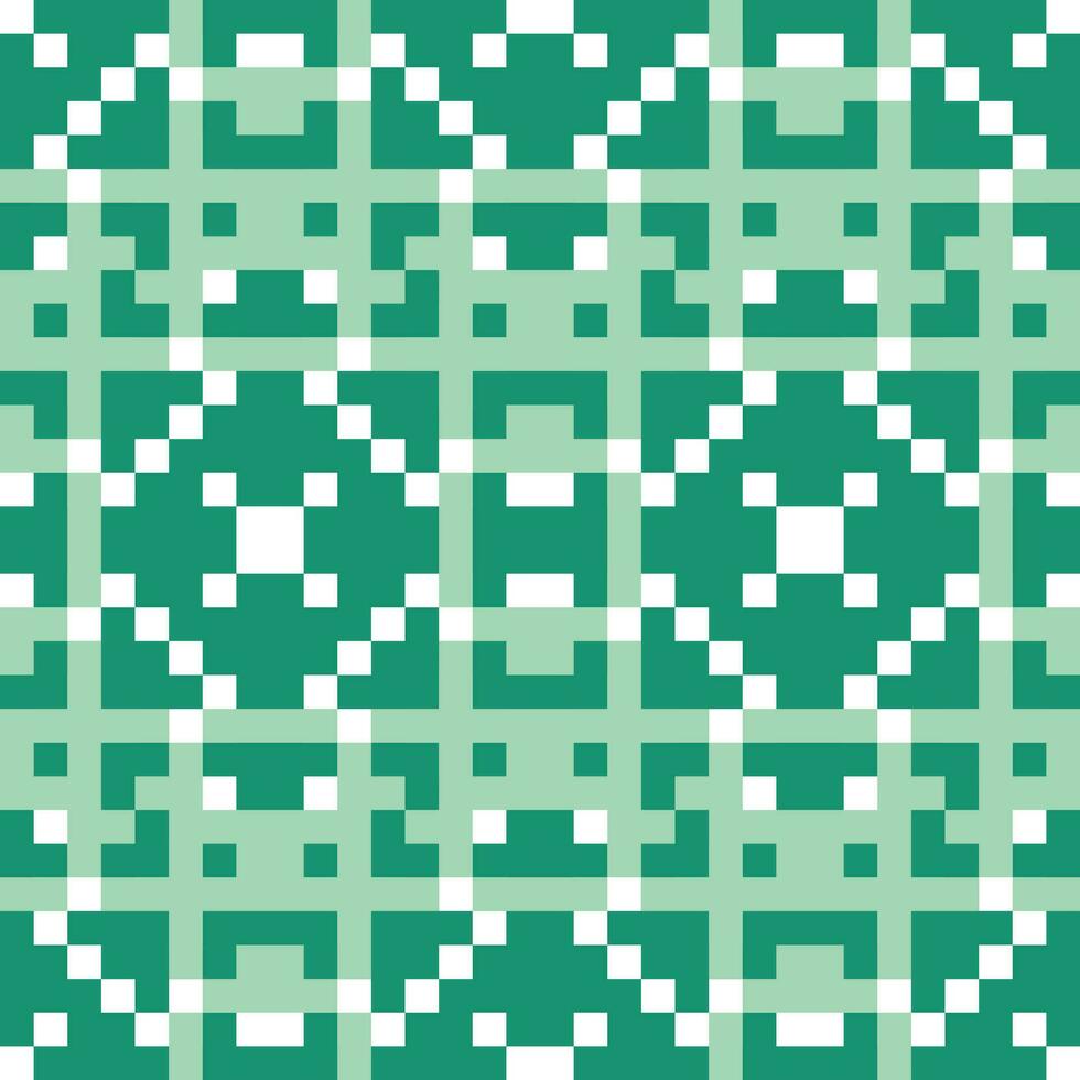 een groen en wit patroon met pleinen vector