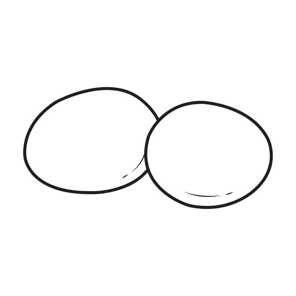 eieren illustratie in zwart en wit. vector