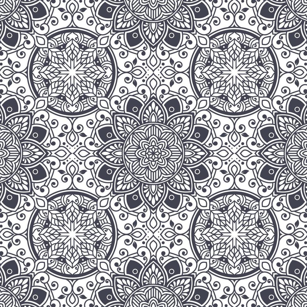 mandala bloemen naadloos patroonontwerp vector