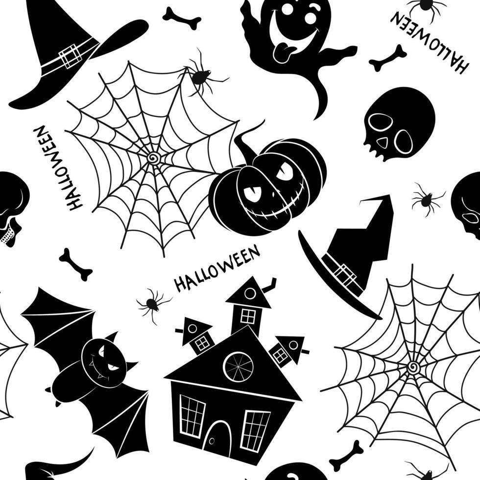 naadloze halloween stickers collectie. vector