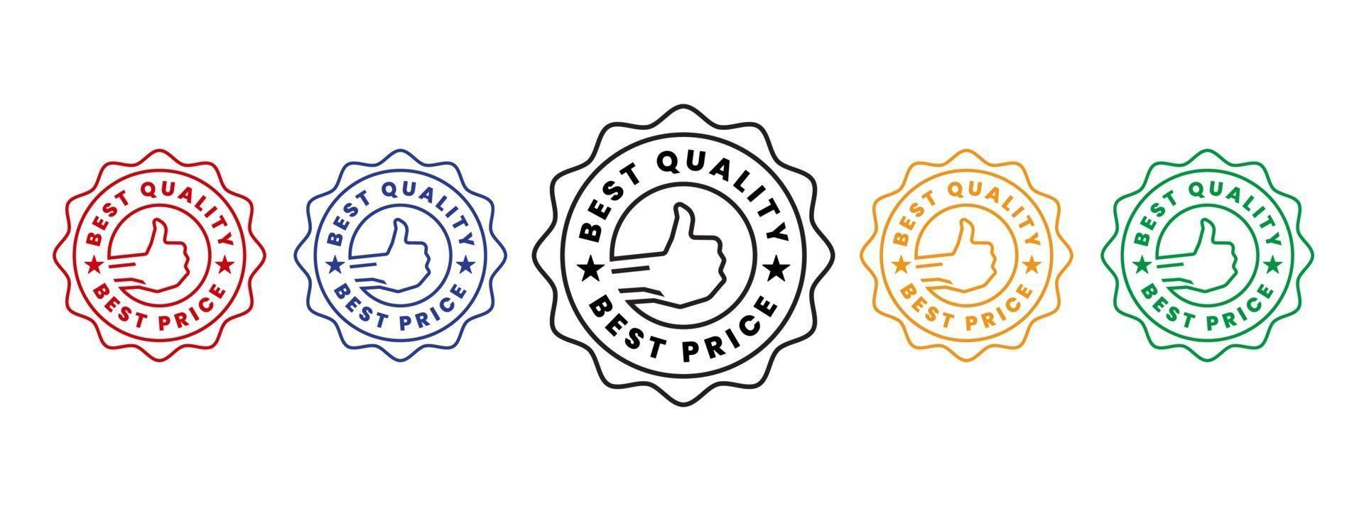 bestseller en beste prijs aanbevolen logo-badge of pictogram vector