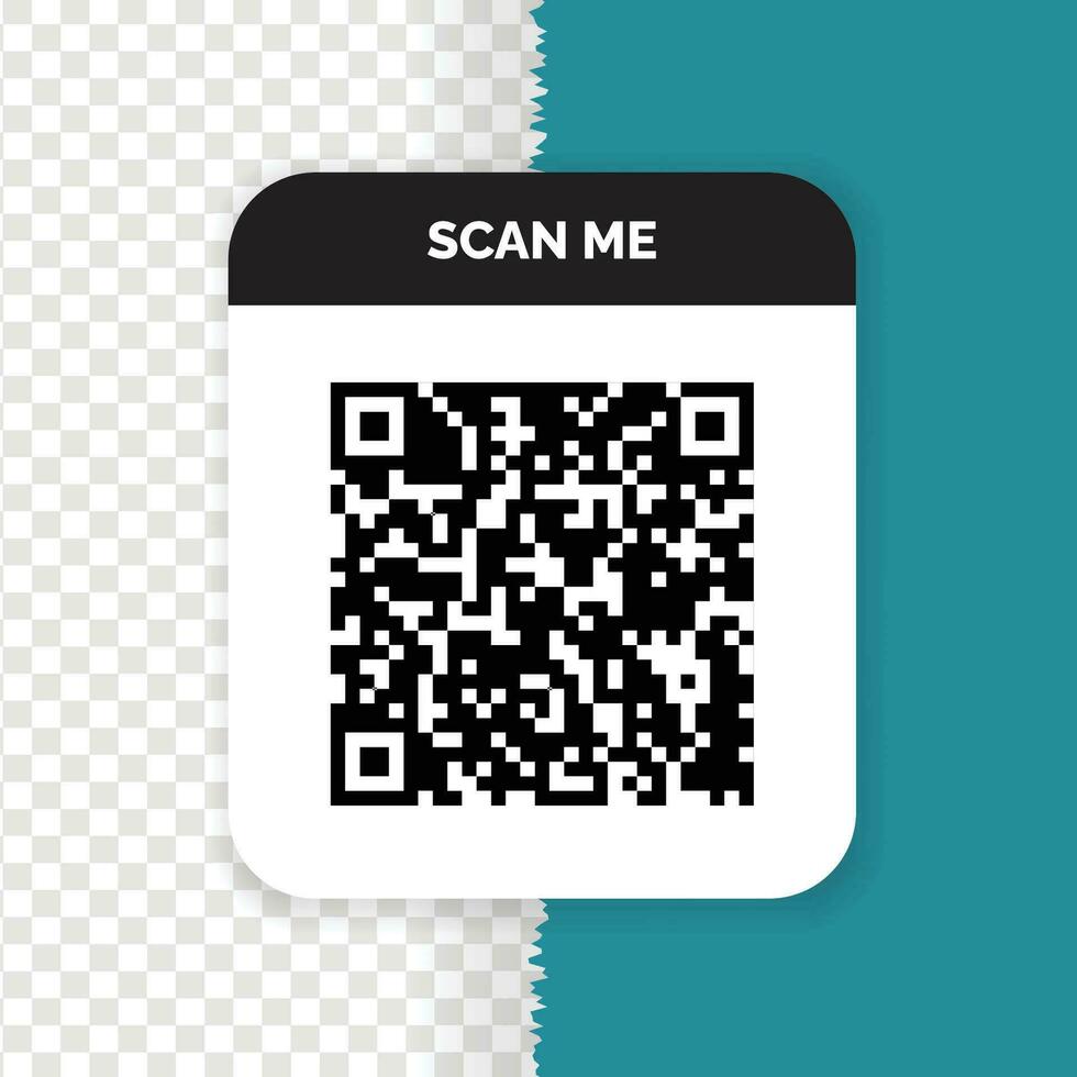 vector qr code scannen, scannen me bar code etiket geïsoleerd Aan achtergrond