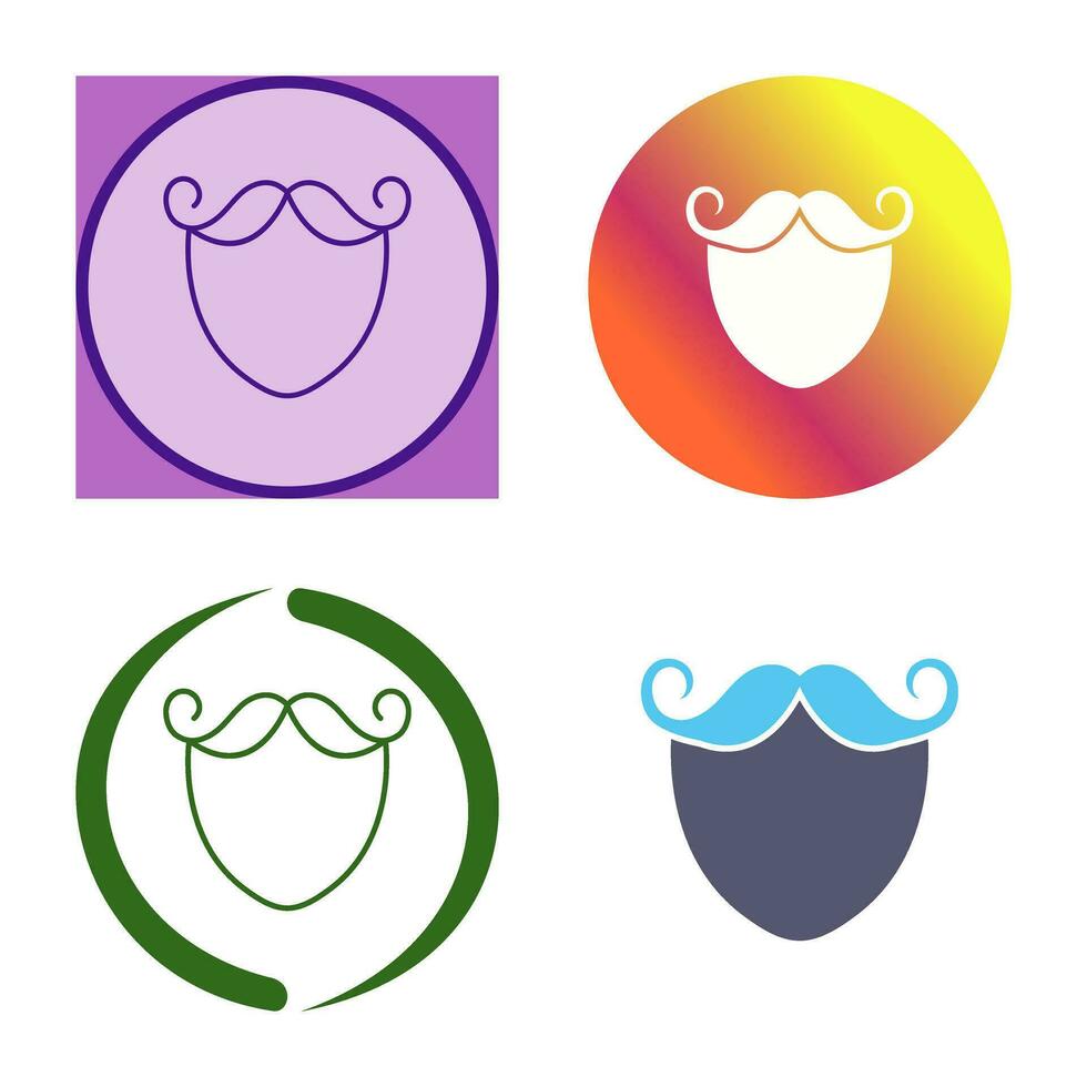 baard en snor vector icoon