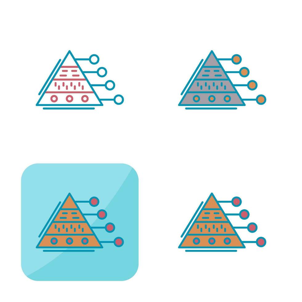 piramide diagram vector icoon