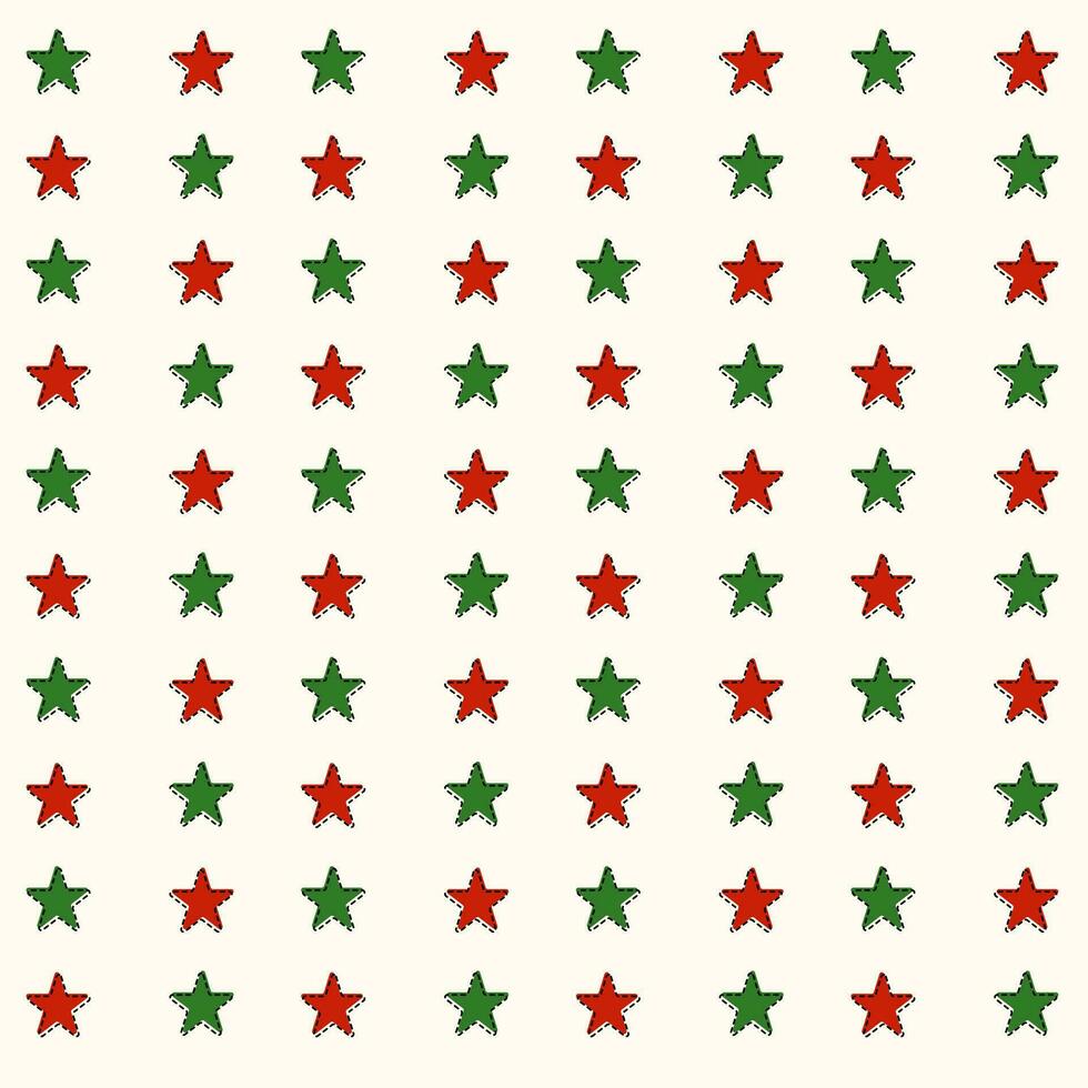naadloos patroon met Kerstmis sterren vector