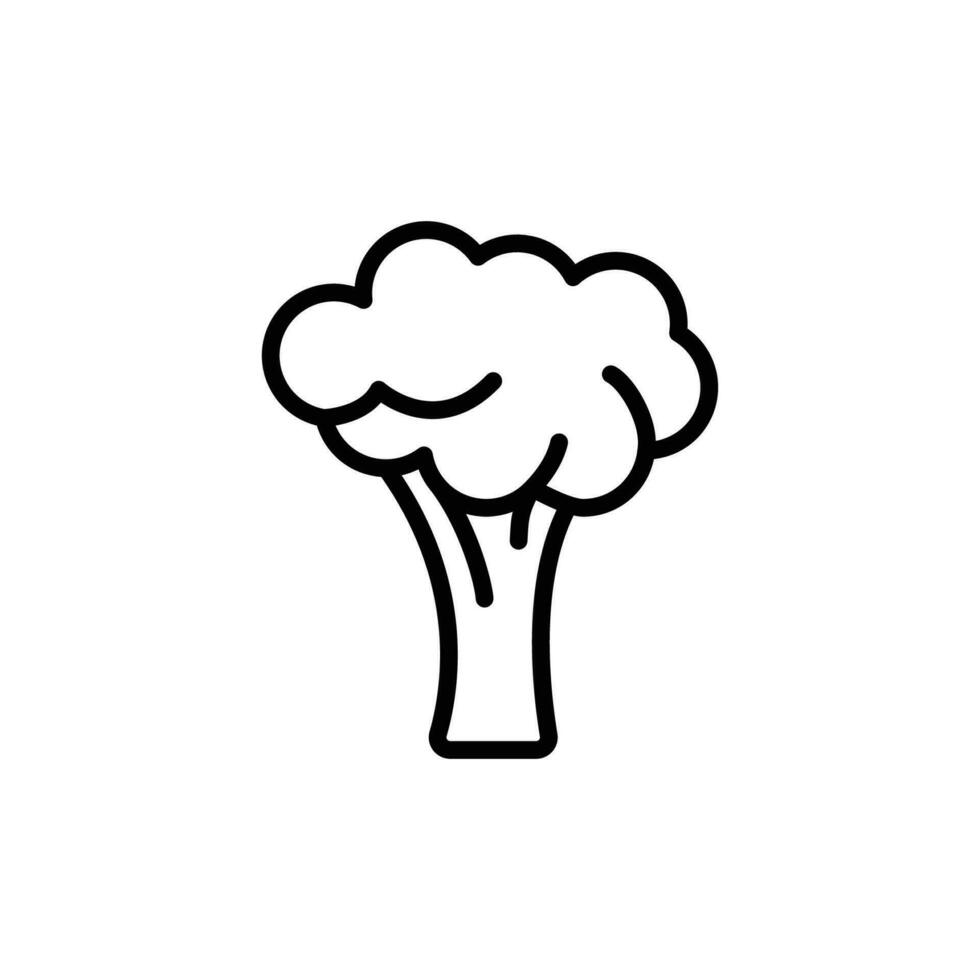 broccoli icoon. gemakkelijk schets stijl. groente, plant, gezond, natuurlijk, biologisch, eetpatroon, vers, voedsel concept. dun lijn symbool. vector illustratie geïsoleerd Aan wit achtergrond.
