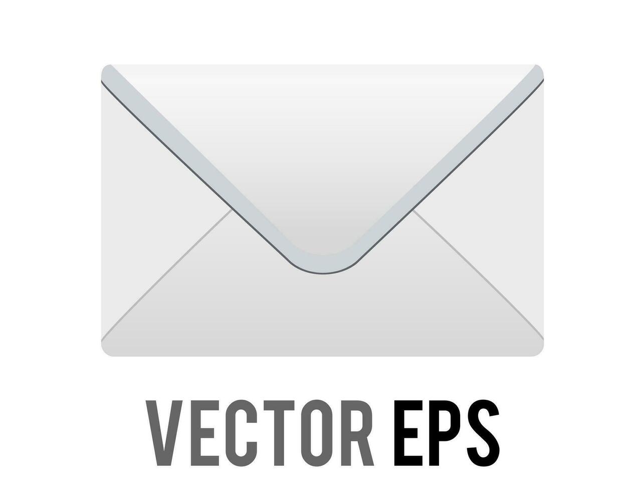 vector terug van wit envelop icoon, net zo gebruikt naar sturen brief of kaart in post mail