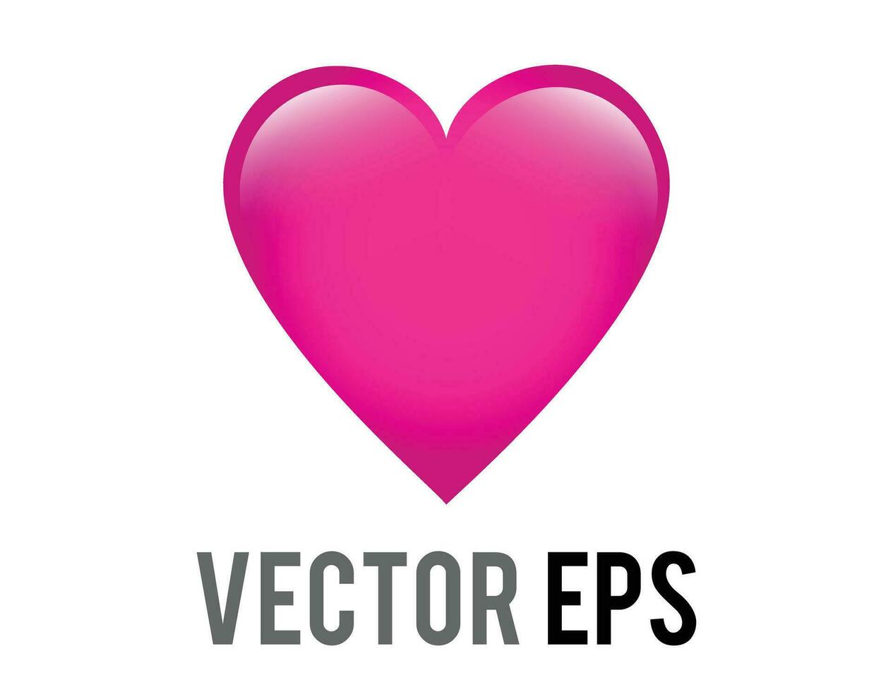 vector klassiek liefde duidelijk roze glanzend hart icoon