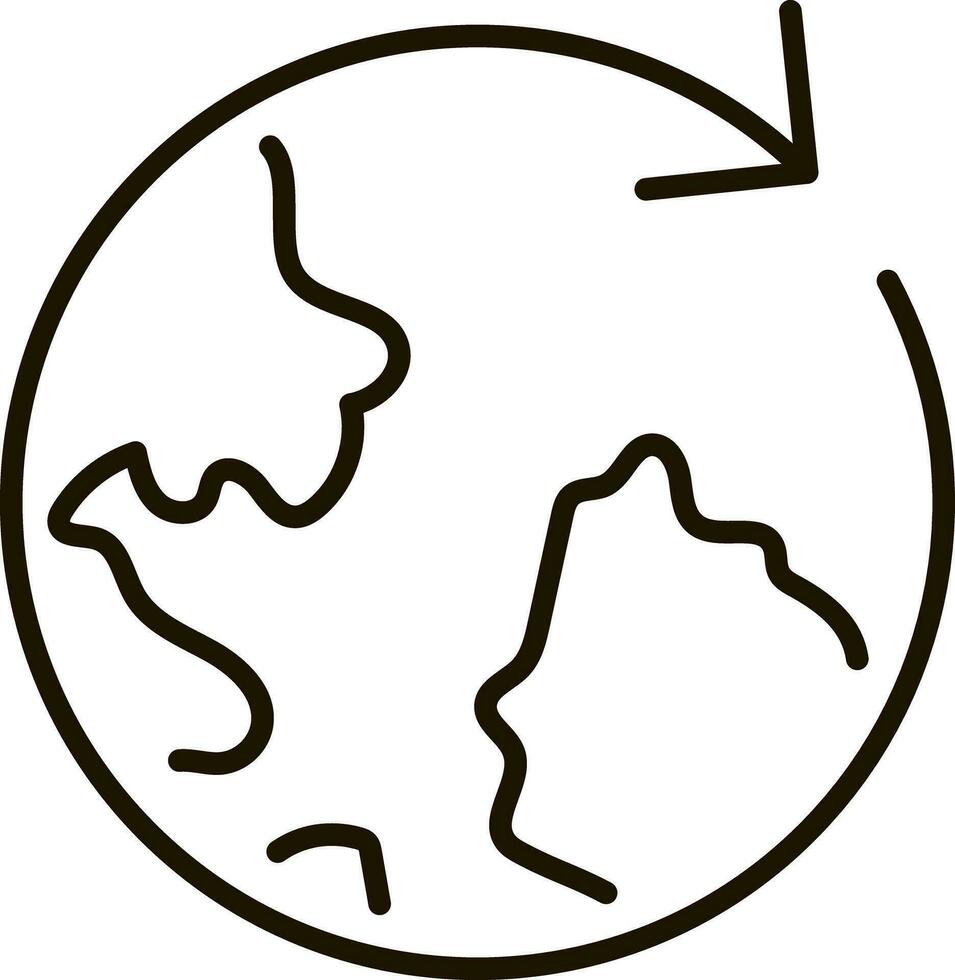eco aarde lijn icoon illustratie vector