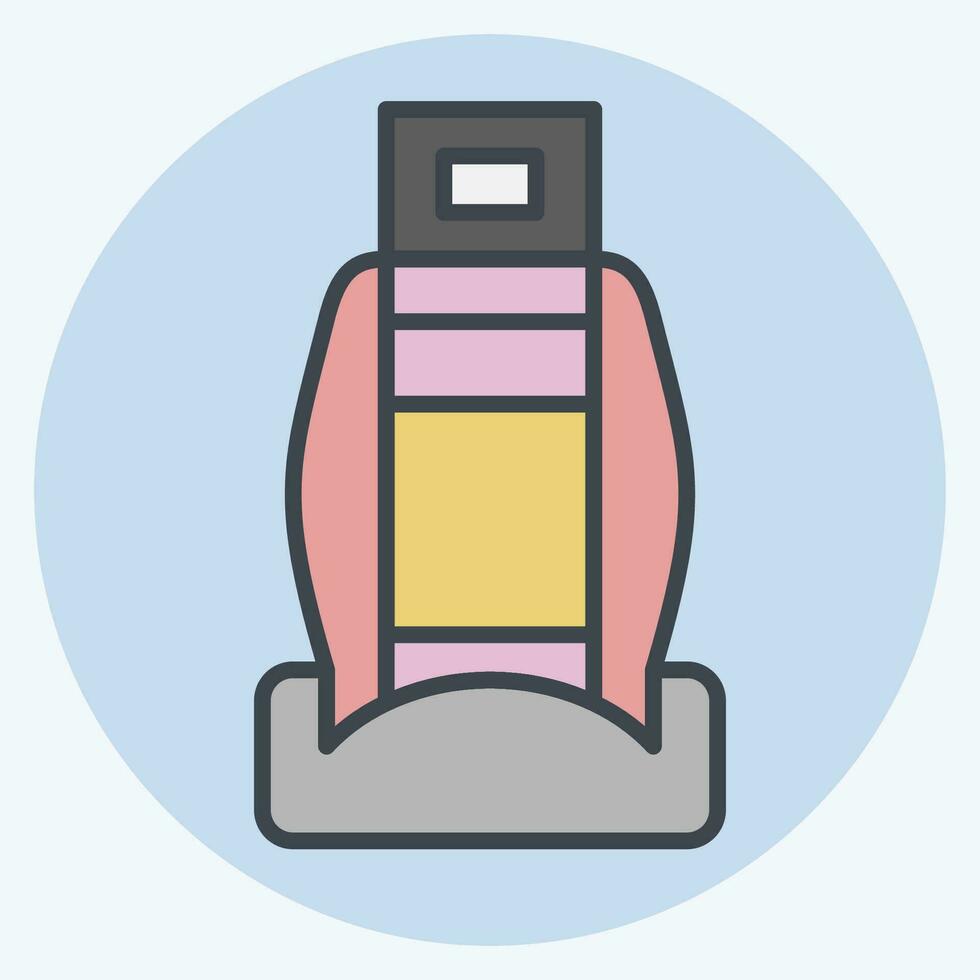 icoon auto stoelen. verwant naar auto onderdelen symbool. kleur maat stijl. gemakkelijk ontwerp bewerkbaar. gemakkelijk illustratie vector