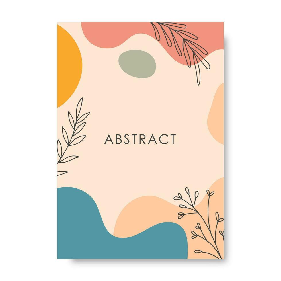 blad illustraties met abstract achtergrond. abstract kunst ontwerp voor afdrukken, omslag, behang, minimaal en natuurlijk muur kunst. vector illustratie.