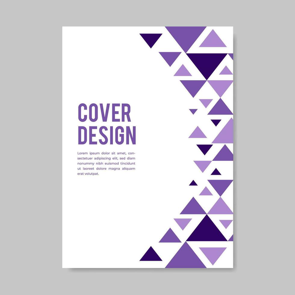 boek Hoes brochure ontwerpen in meetkundig stijl. vector illustratie.
