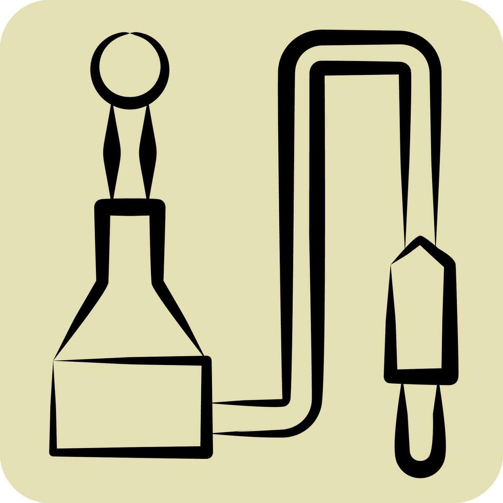 icoon auto antenne. verwant naar auto onderdelen symbool. hand- getrokken stijl. gemakkelijk ontwerp bewerkbaar. gemakkelijk illustratie vector