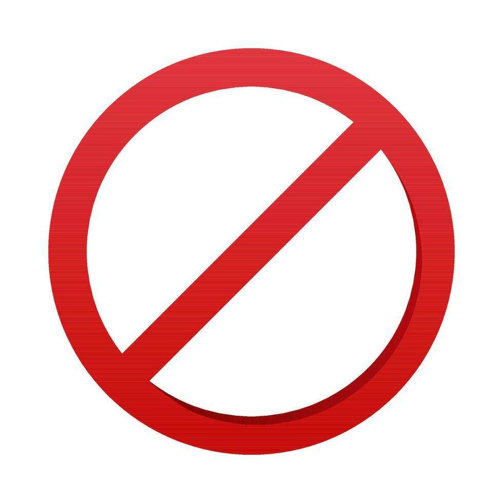 verbieden rood gekruiste cirkel teken. verbod verboden symbool. vector