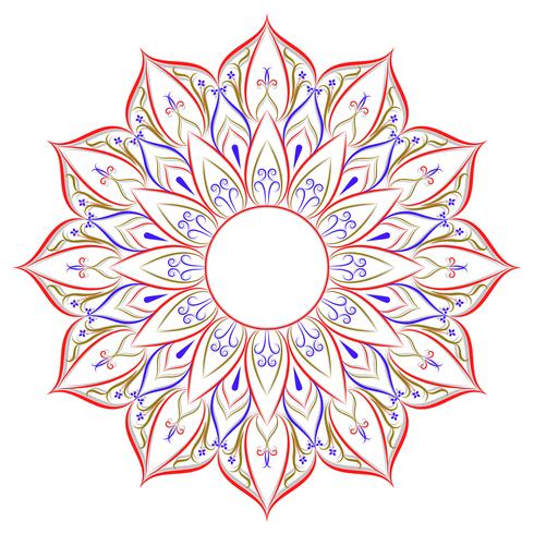 Bloem Mandala Vintage decoratieve elementen vector