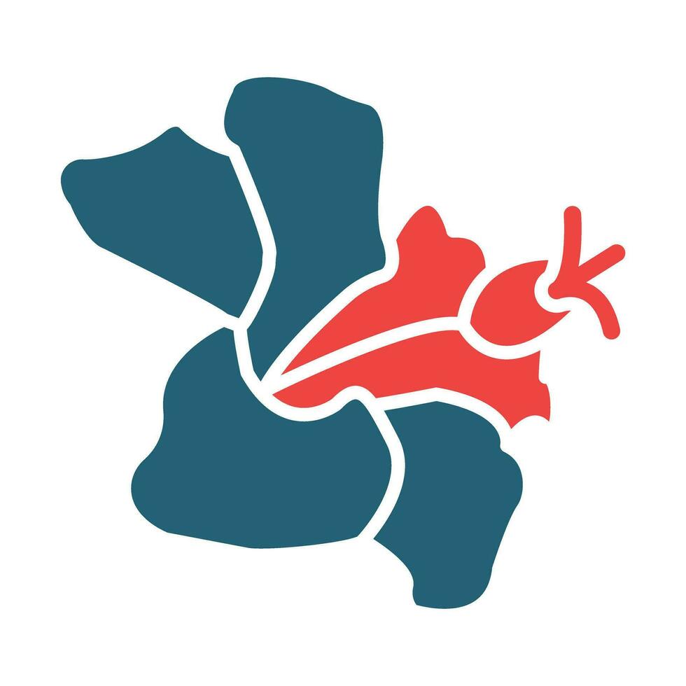 hibiscus vector glyph twee kleur icoon voor persoonlijk en reclame gebruiken.