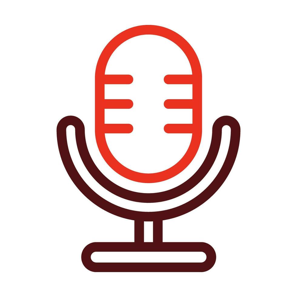 podcast vector dik lijn twee kleur pictogrammen voor persoonlijk en reclame gebruiken.
