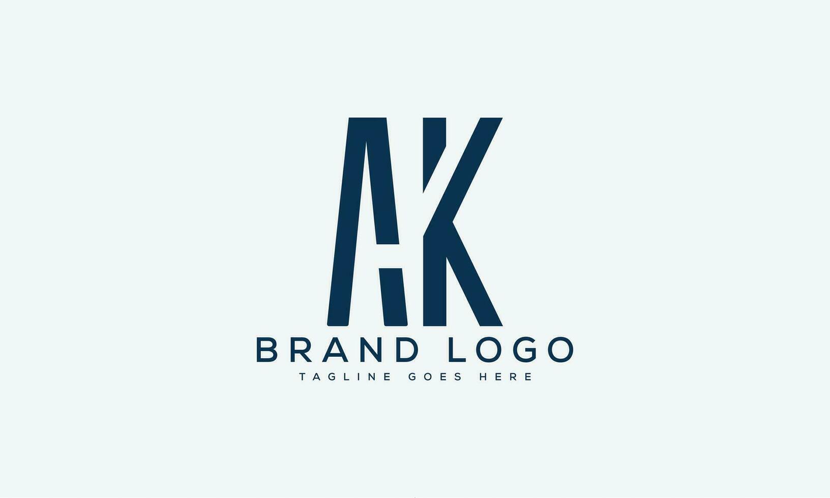 brief ak logo ontwerp vector sjabloon ontwerp voor merk.